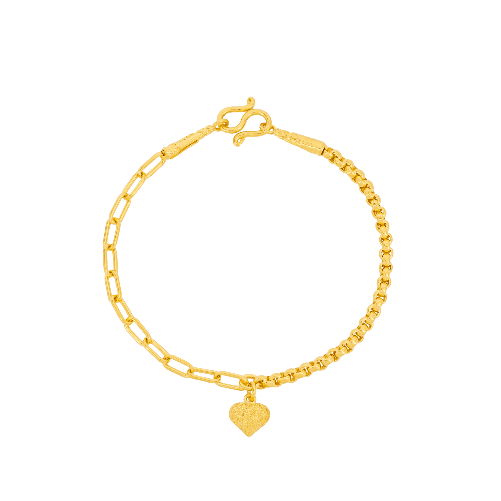 สร้อยข้อมือโซ่ซีดีห้อยหัวใจ 02 สร้อยข้อมือโซ่ซีดีห้อยหัวใจ 02